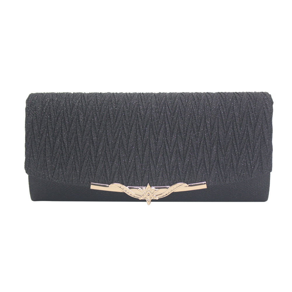 Clutch Shoulder Crossbody Women's Evening Bag Pleated Rectangular Evening Bag 6