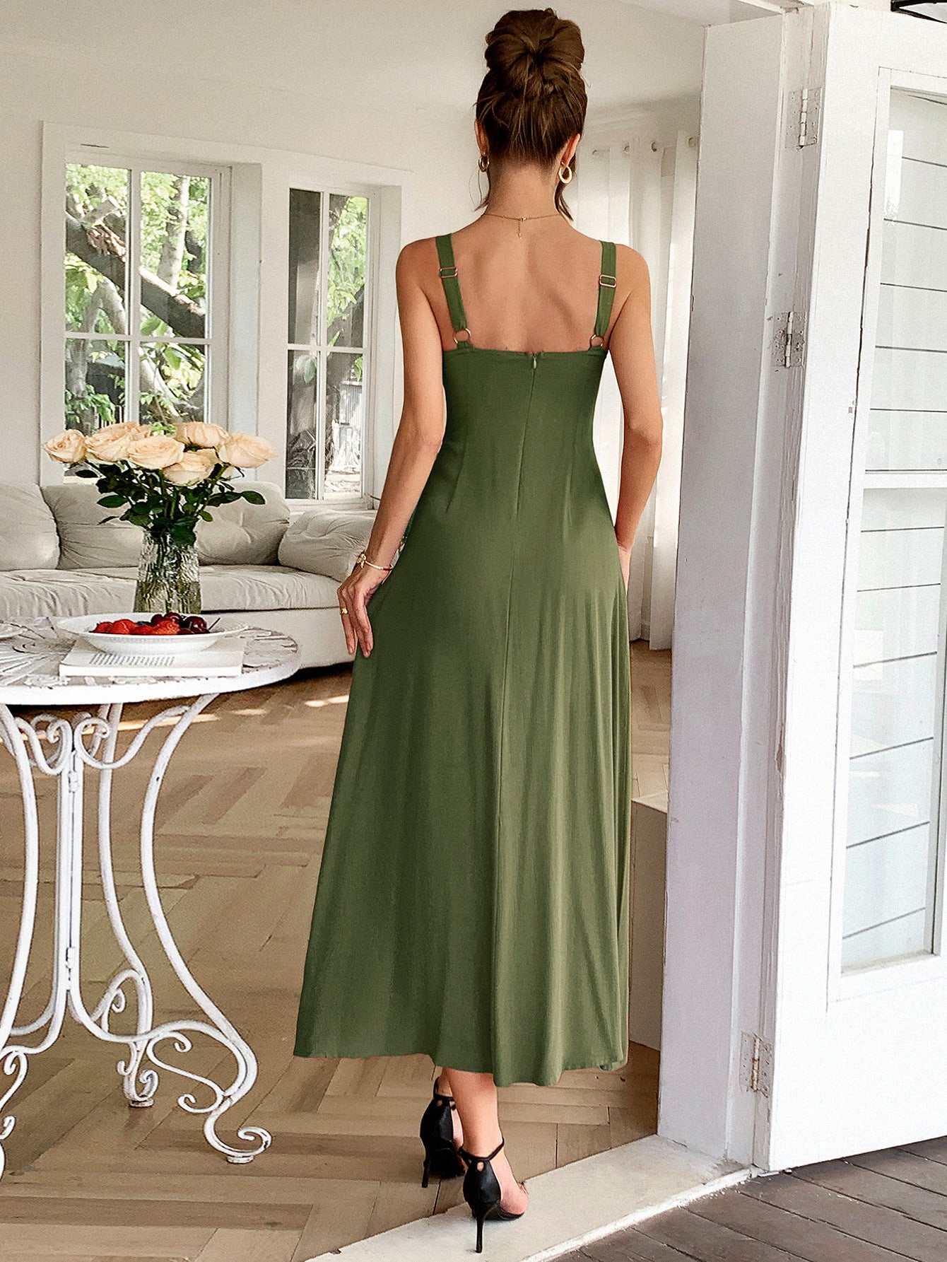 Spring/Summer Women's Casual Holidays Beach Strappy Long Dress 12