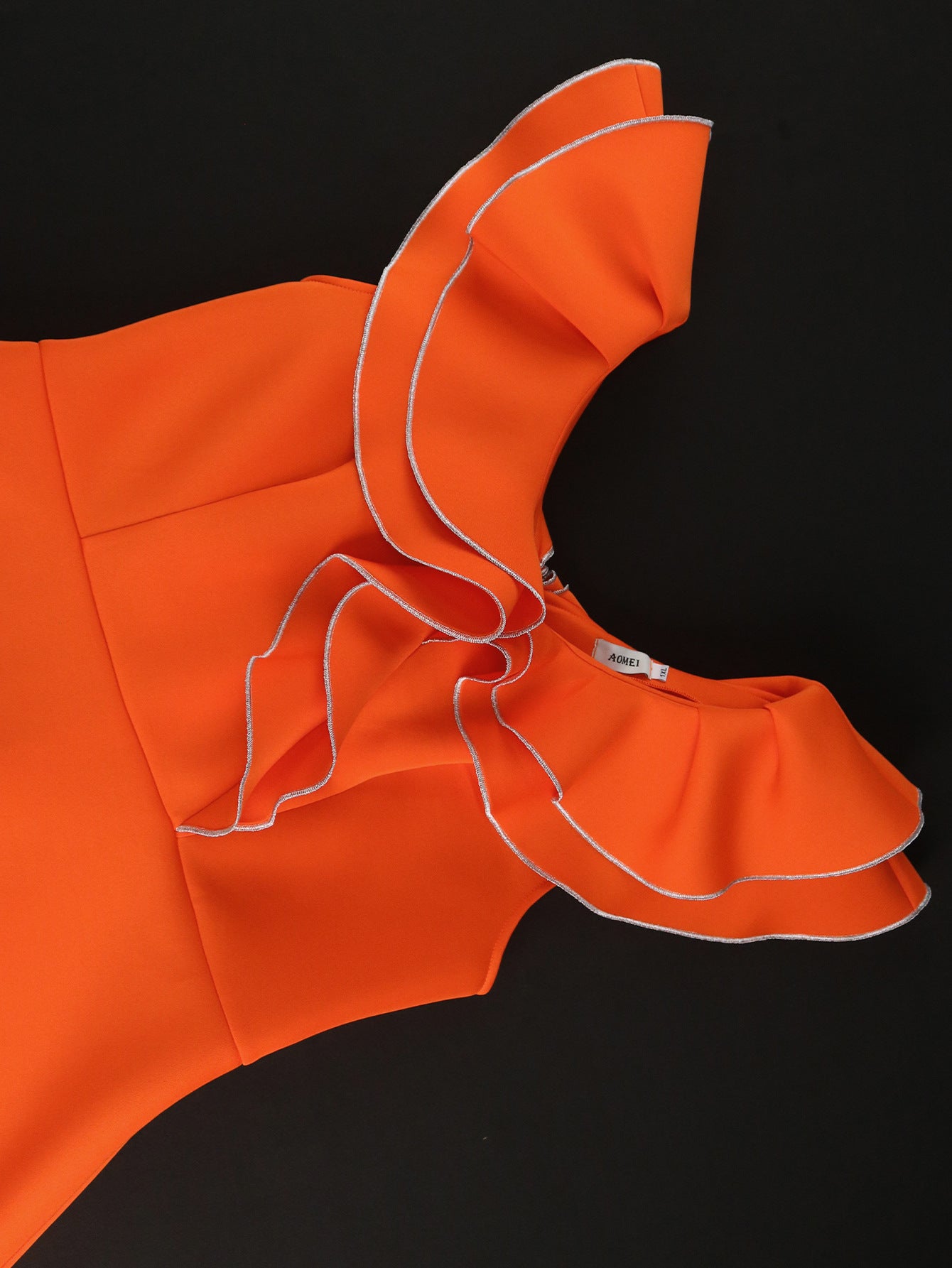 Women Summer V-neck Sleeveless Lotus Leaf Dress 7