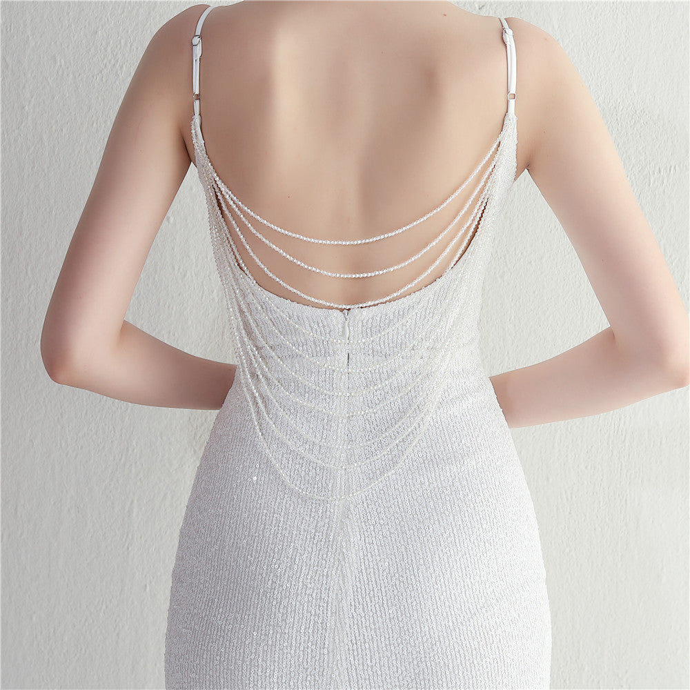 Beaded Sequins Camisole Bodycon Sexy Dress 36