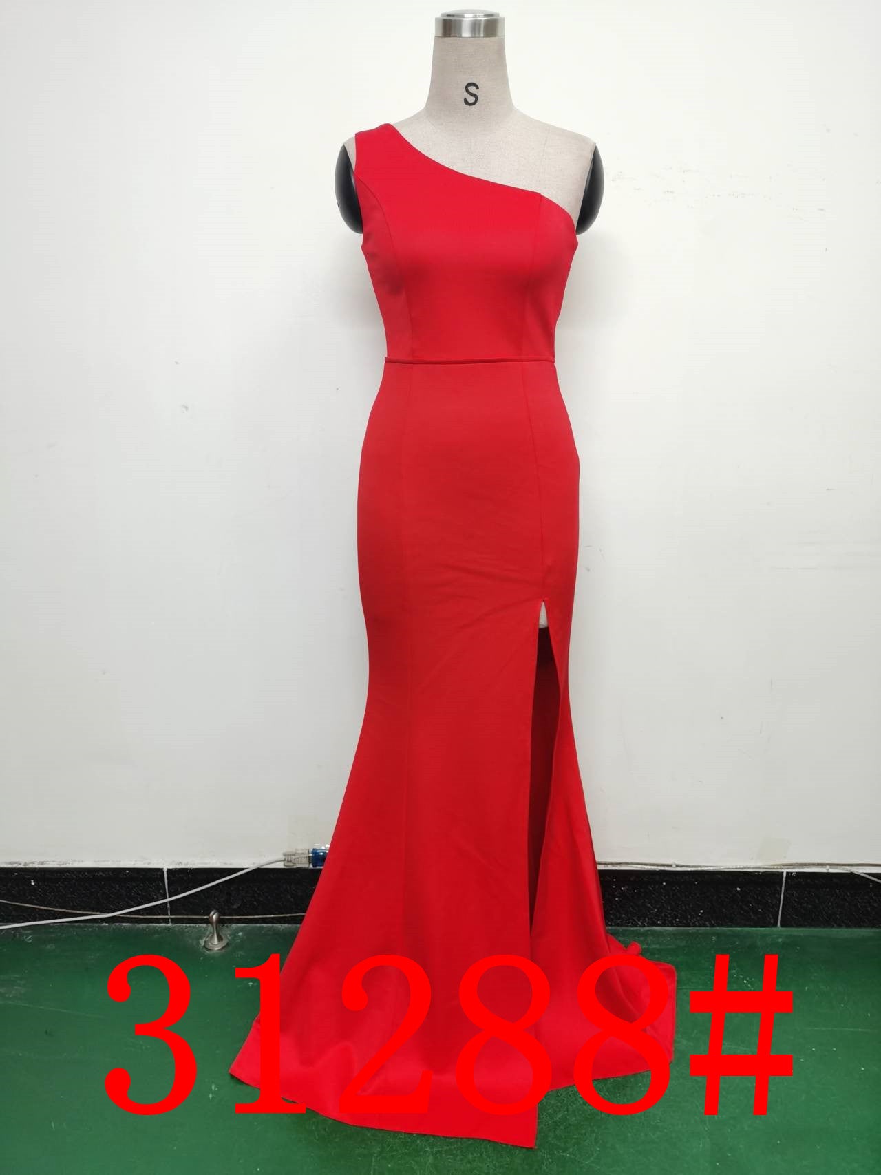 Women Elegant Satin Slit Formal Party Evening Dress 32