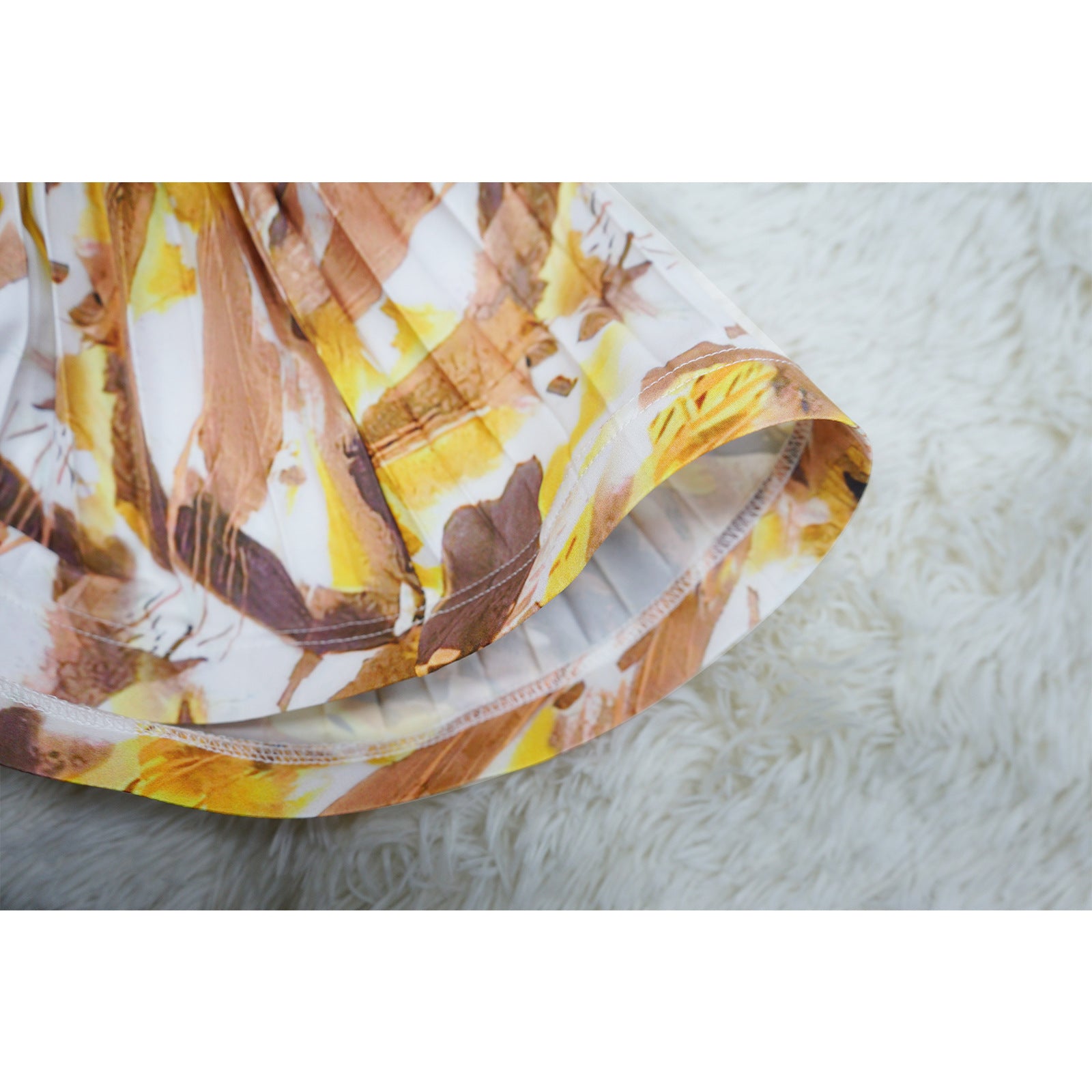 Women Lantern Long Sleeve Top and Wide Leg Pants Printed Casual Two-piece Set 15