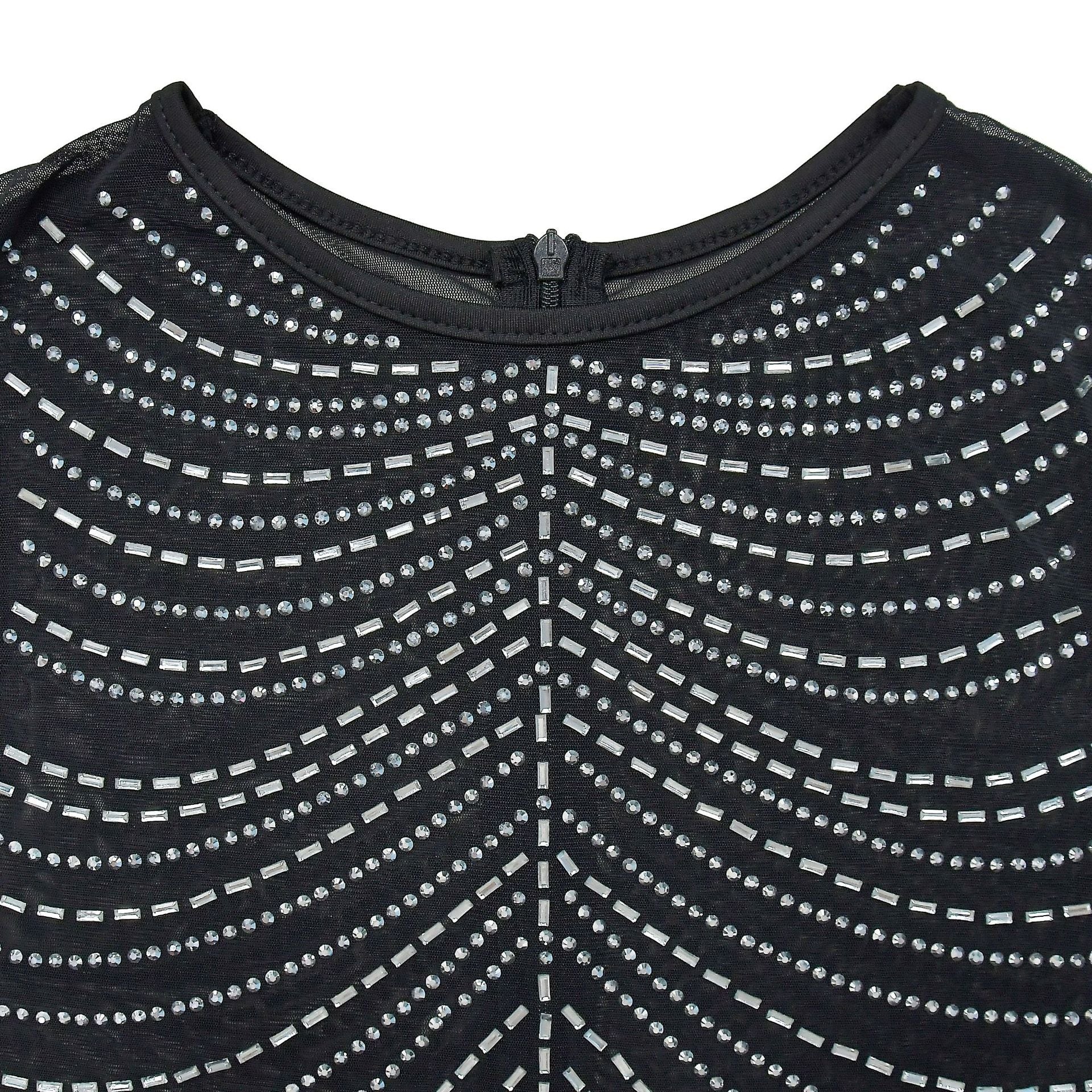 Fashion Women's Solid Color Mesh Beaded Sleeveless Long Dress 18