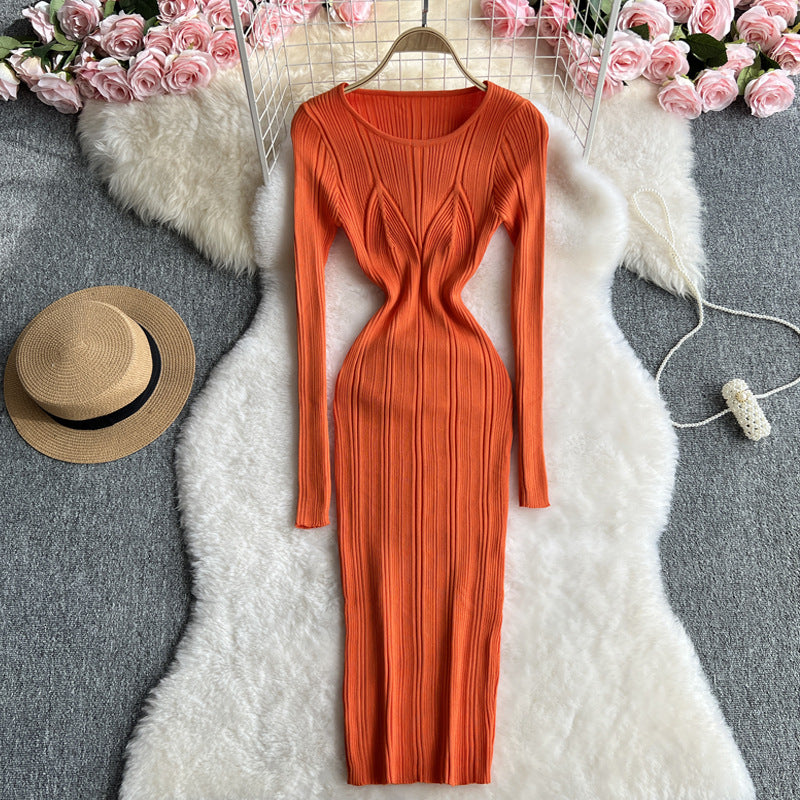 Women sexy Ribbed Bodycon Knitting dress 14