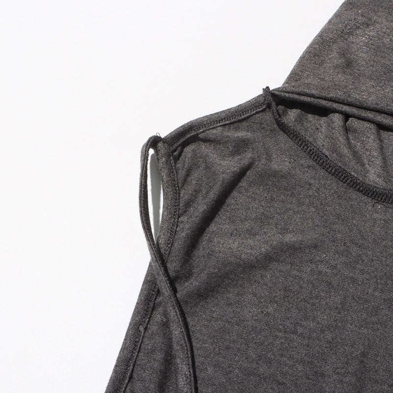 Chic Elegant Spring Stand Collar Sleeveless Comfortable Pleated Dress 15