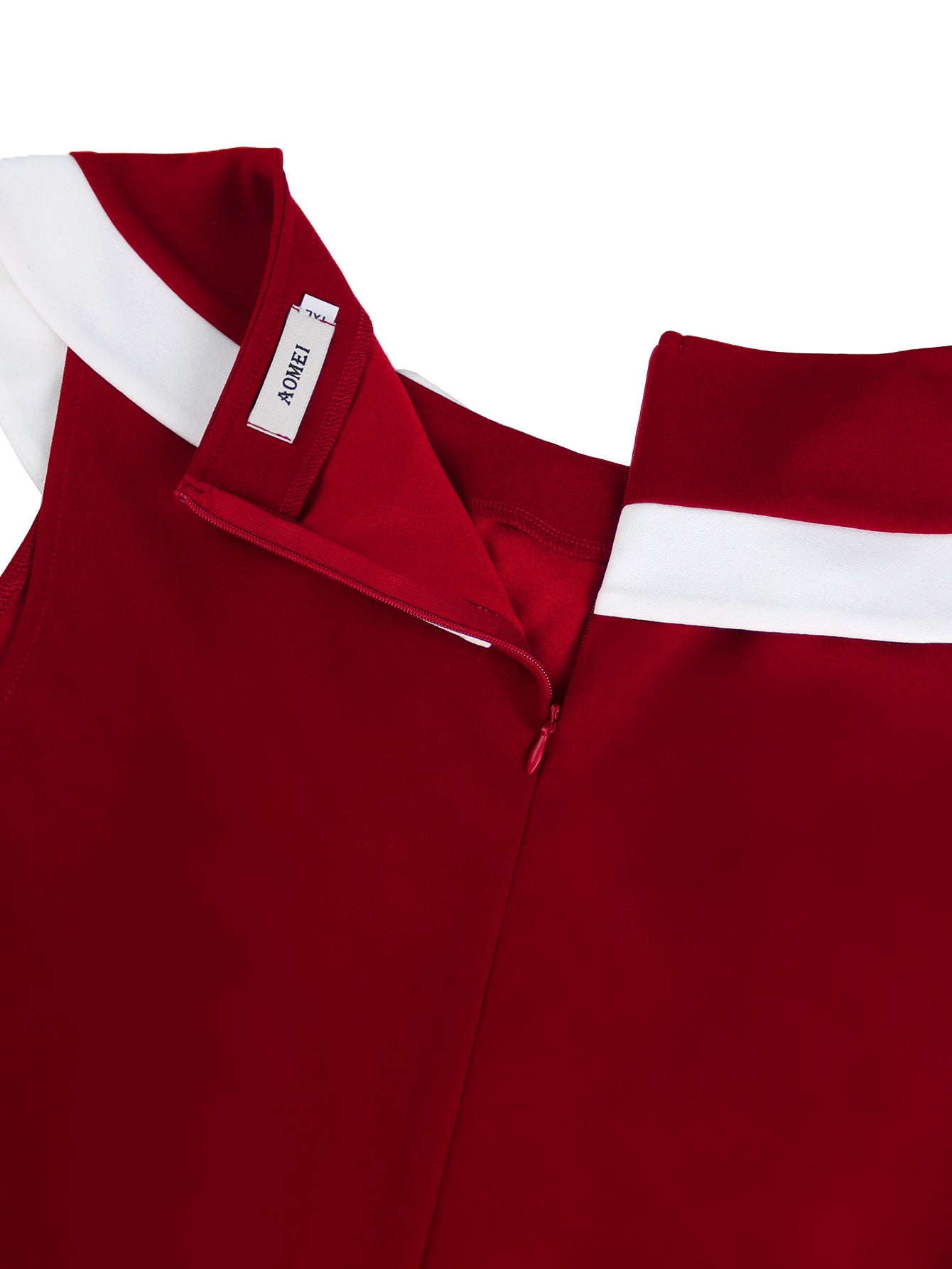 Turndown Collar Contrast Color Elegant Formal & Cocktail Party Dresses 16