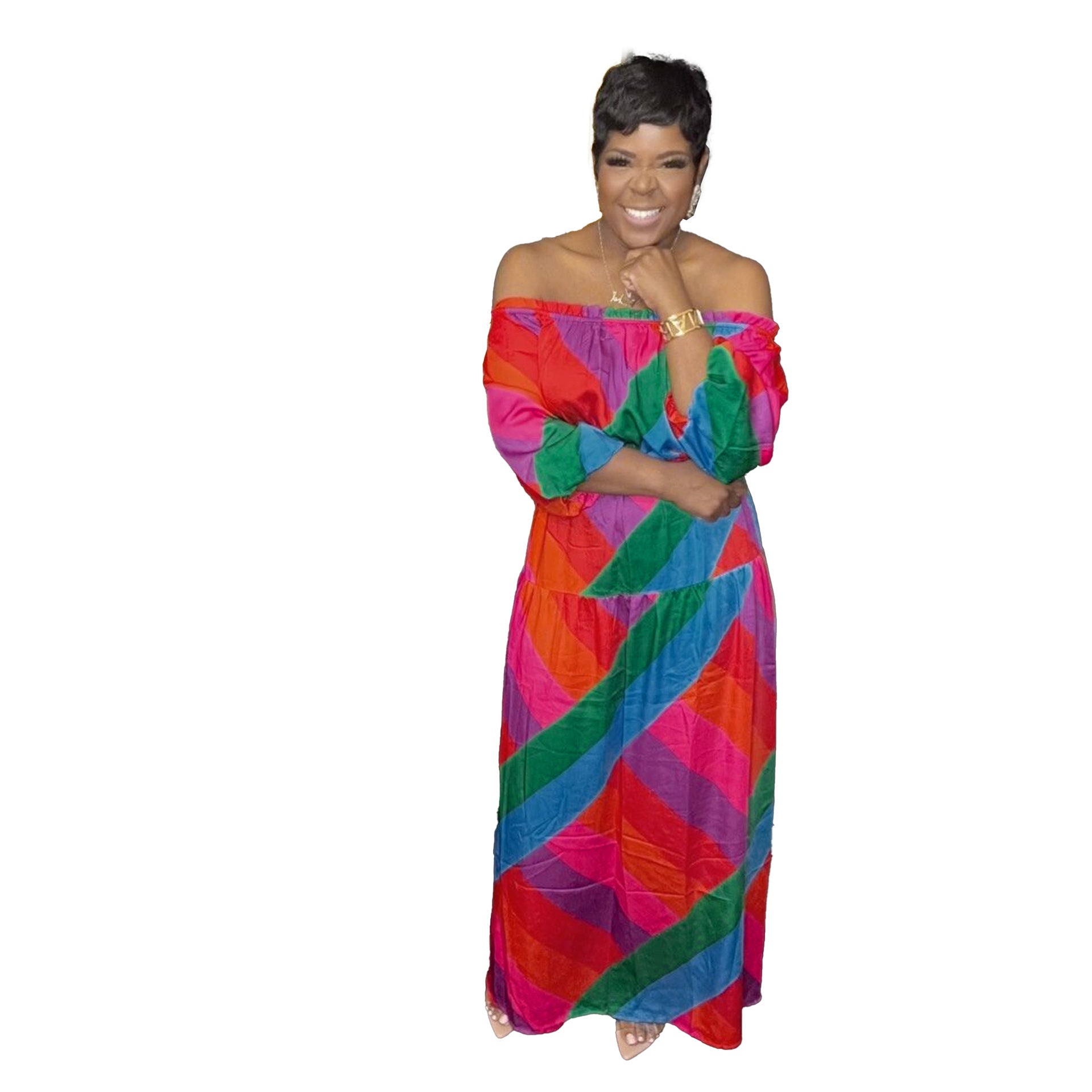 Women Sexy Print Off Shoulder Long Sleeve Dress 7