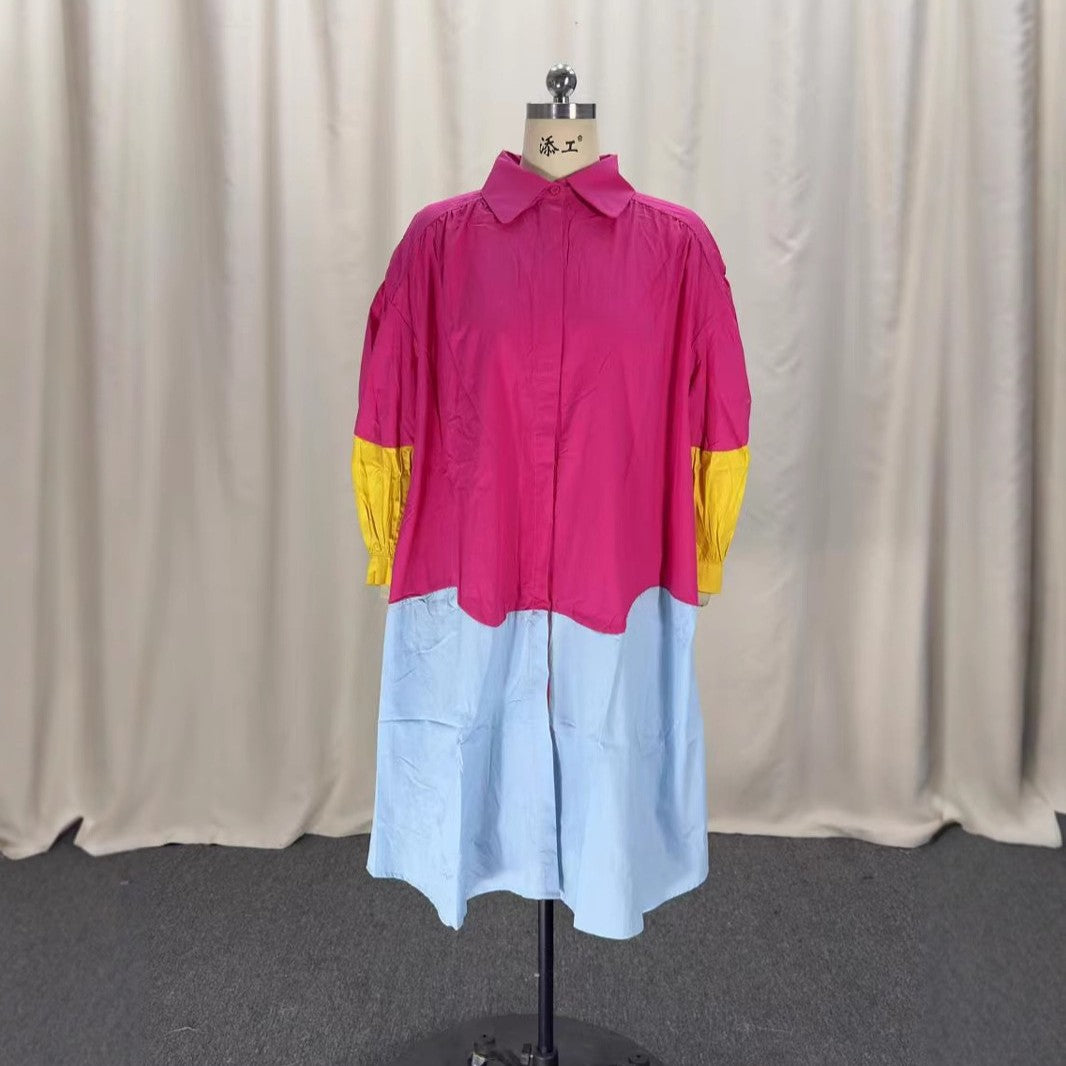 Women African Contrast Dress