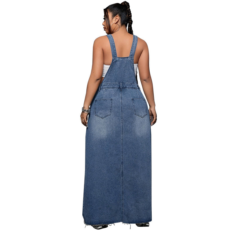 Plus-Size Women Denim Jumpsuit 9