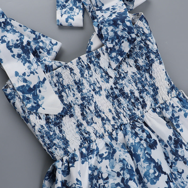 Women Summer Sexy Holidays Printed Lace Dress 15