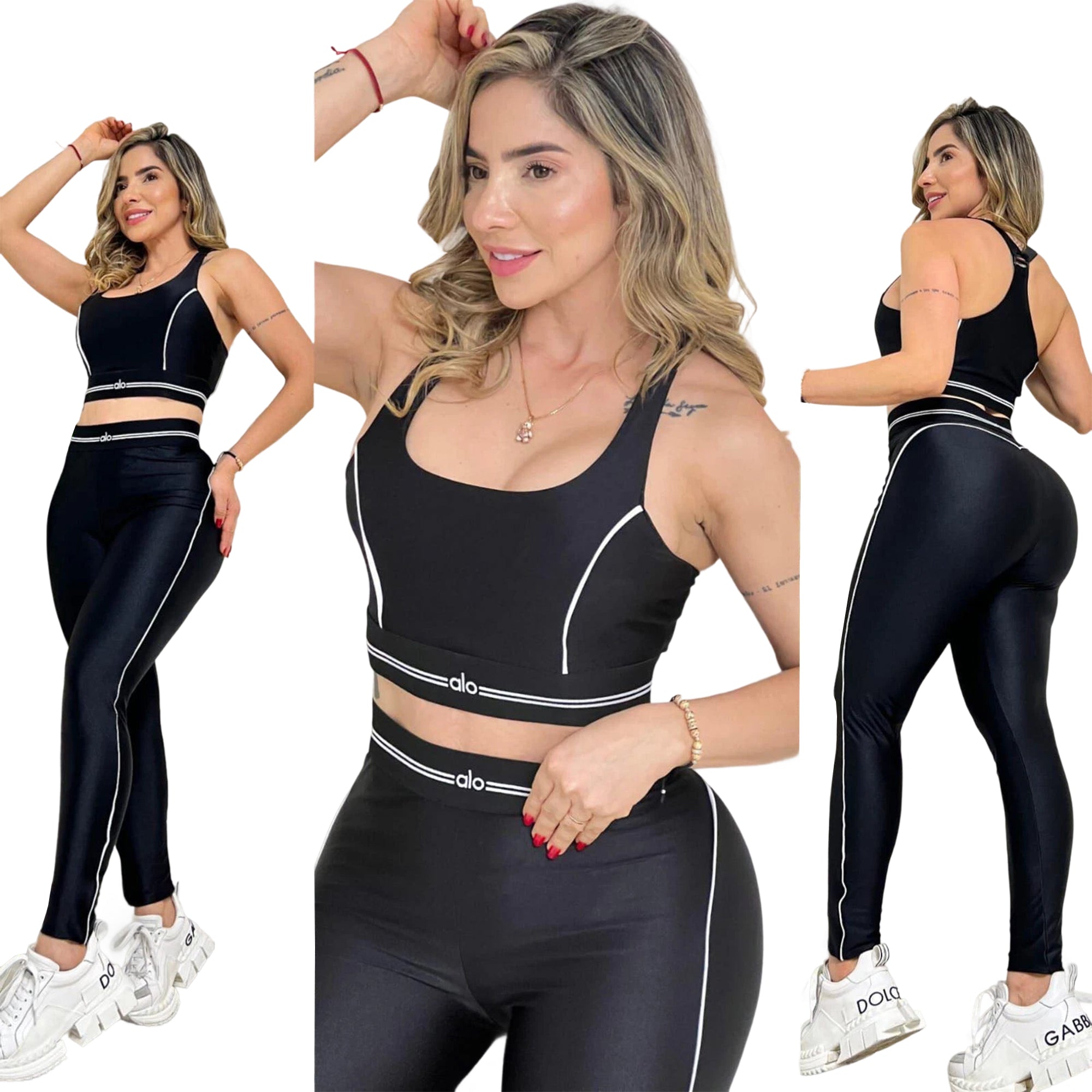 Summer Yoga Fitness High-Waist Seamless Training Set High-Stretch Yoga Tank & Pants set 5
