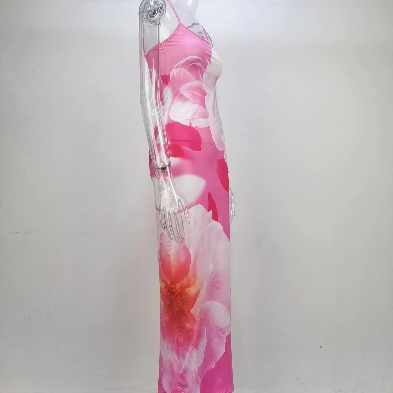 American Women's Summer Fashion And Sexy Low Back Slit Strap Dress 14