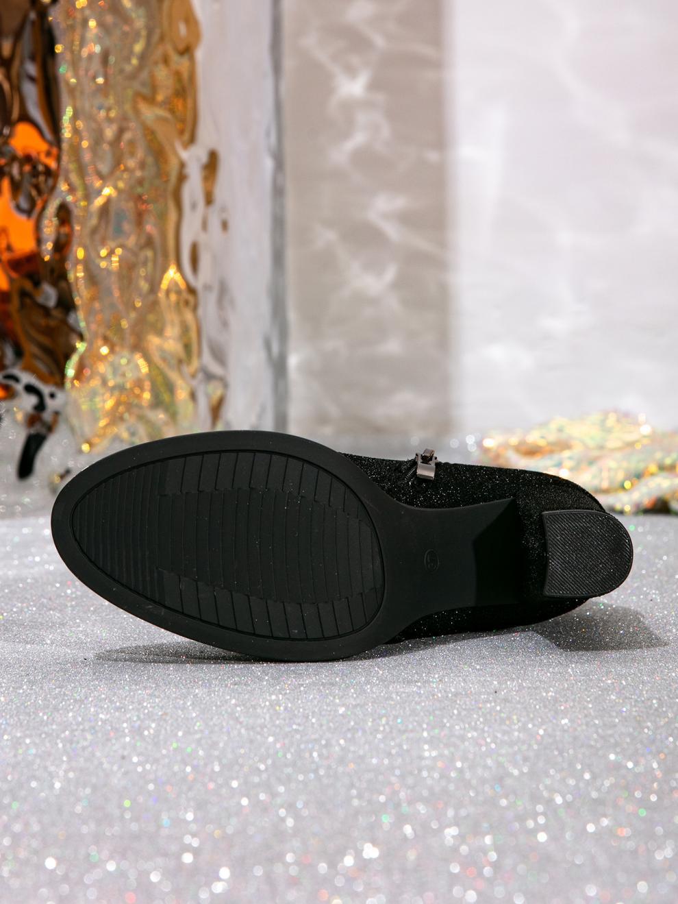 Rhinestone Pointed Toe Stiletto High Knee-High Boots Plus Size Shoes 5