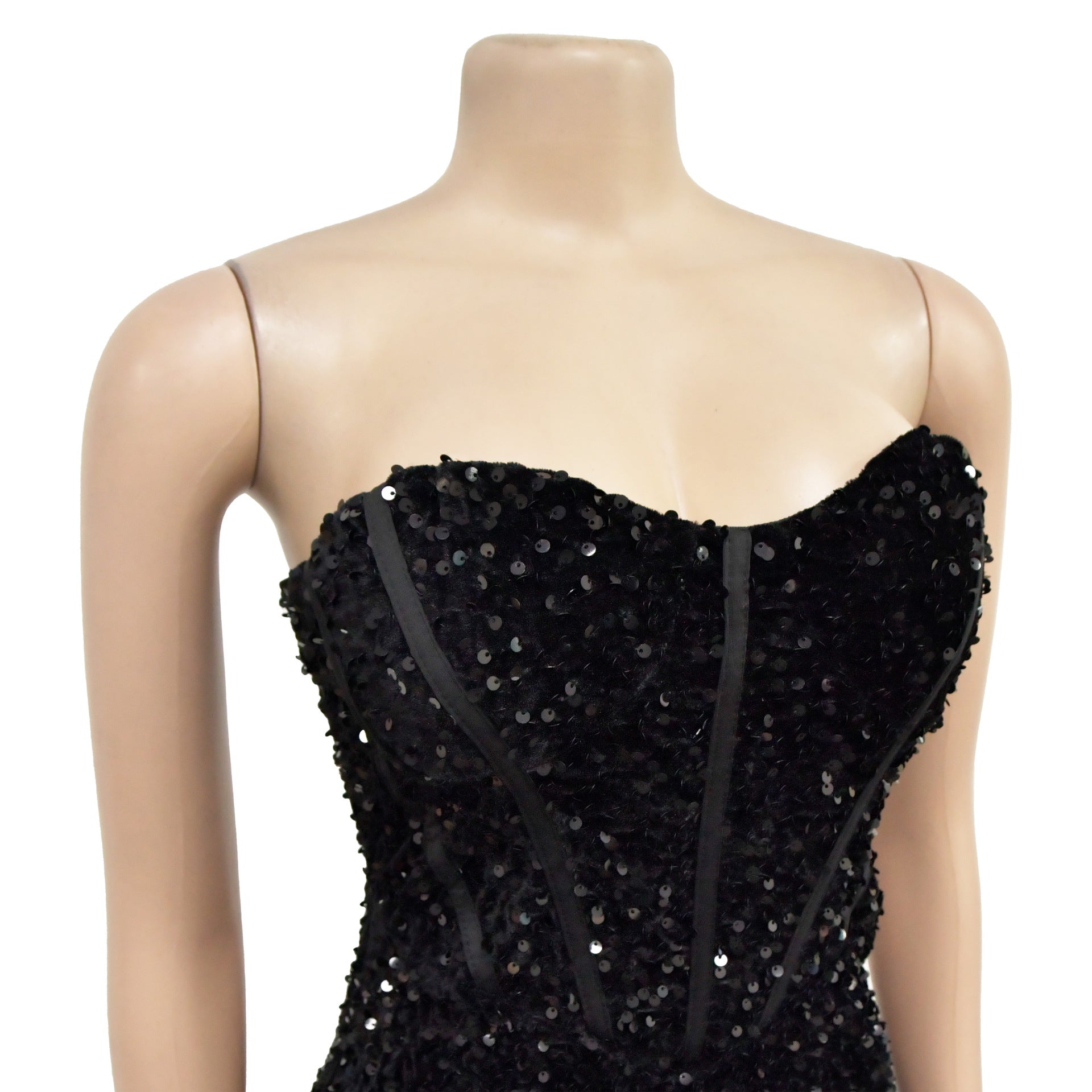 Fashionable Women's Solid Color Sequin Sleeveless Low Back Long Dress（customized,MOQ 6pcs/size/color,process time 7-10 days） 12