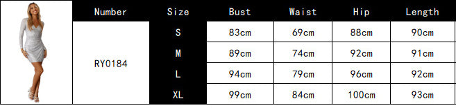 Autumn Sexy Long Sleeve Sequined Dress 11