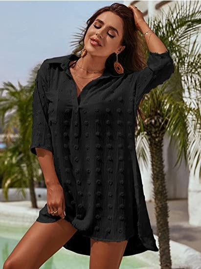 Chiffon Shirt Jacquard Loose Women's Casual Blouse 31