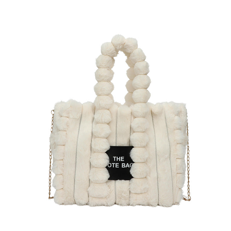 Women winter letter chain shoulder messenger bag tote bag