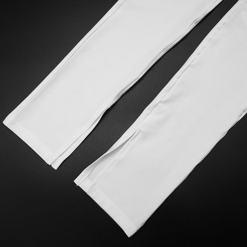 Women's Autumn Winter Solid Color Off-Shoulder Furry Long Sleeve Slit Leg Sim Tight Jumpsuit 19