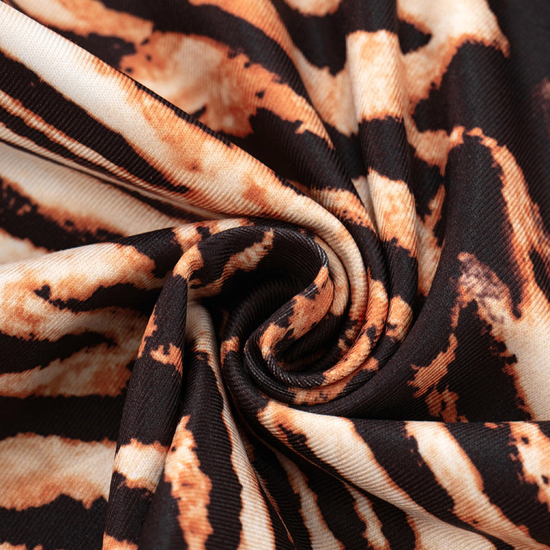 Women Sexy Tiger Printed Three-Piece Pants 32