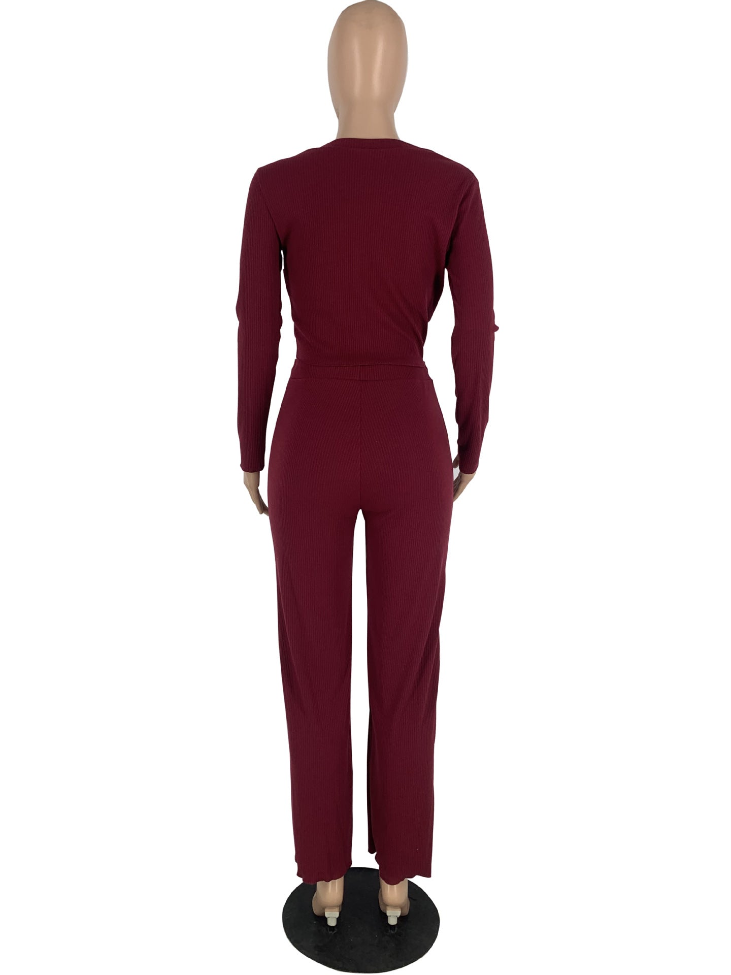 Women Casual V-neck Top and Pant two-piece set 15