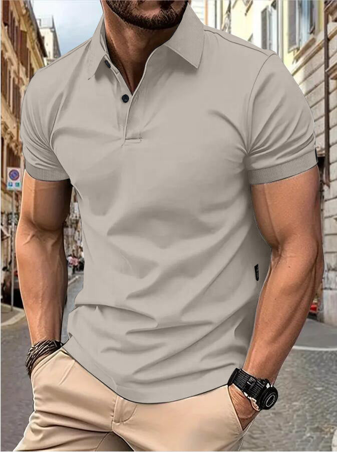 Men's summer solid short-sleeved Top 16