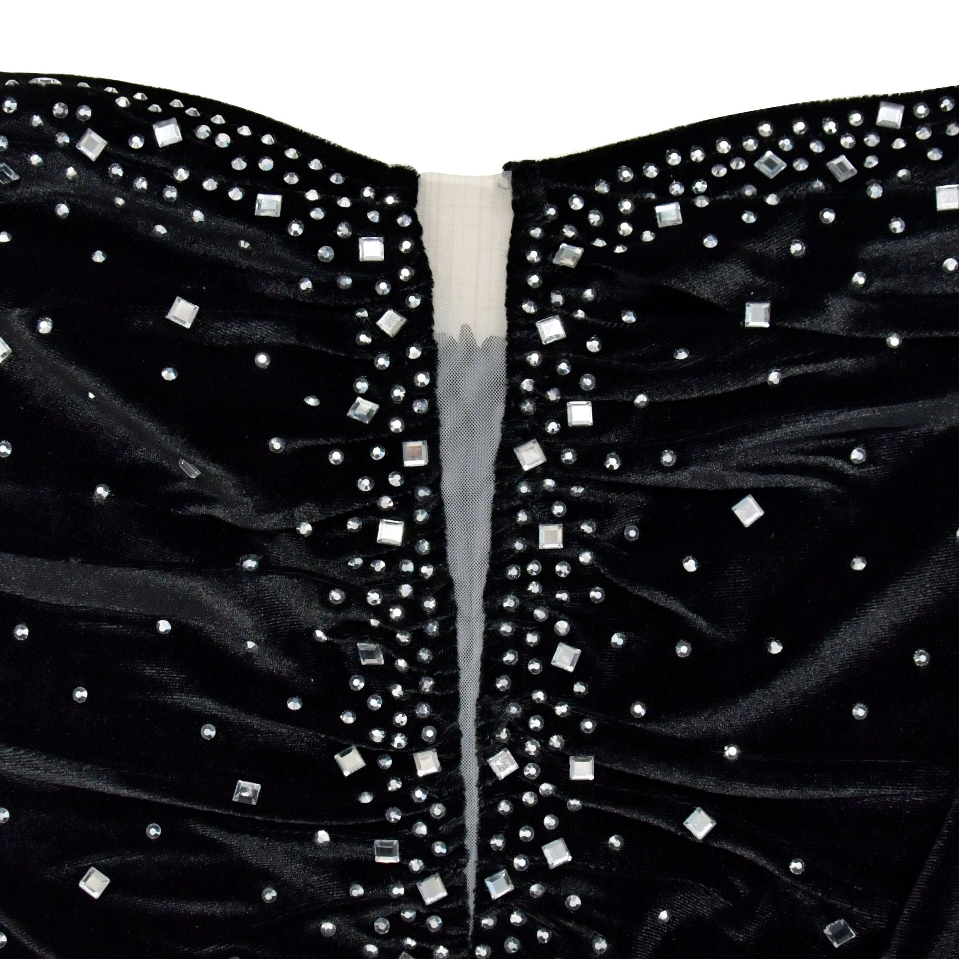 Fashion women's solid color velvet sexy pleated short dress 16