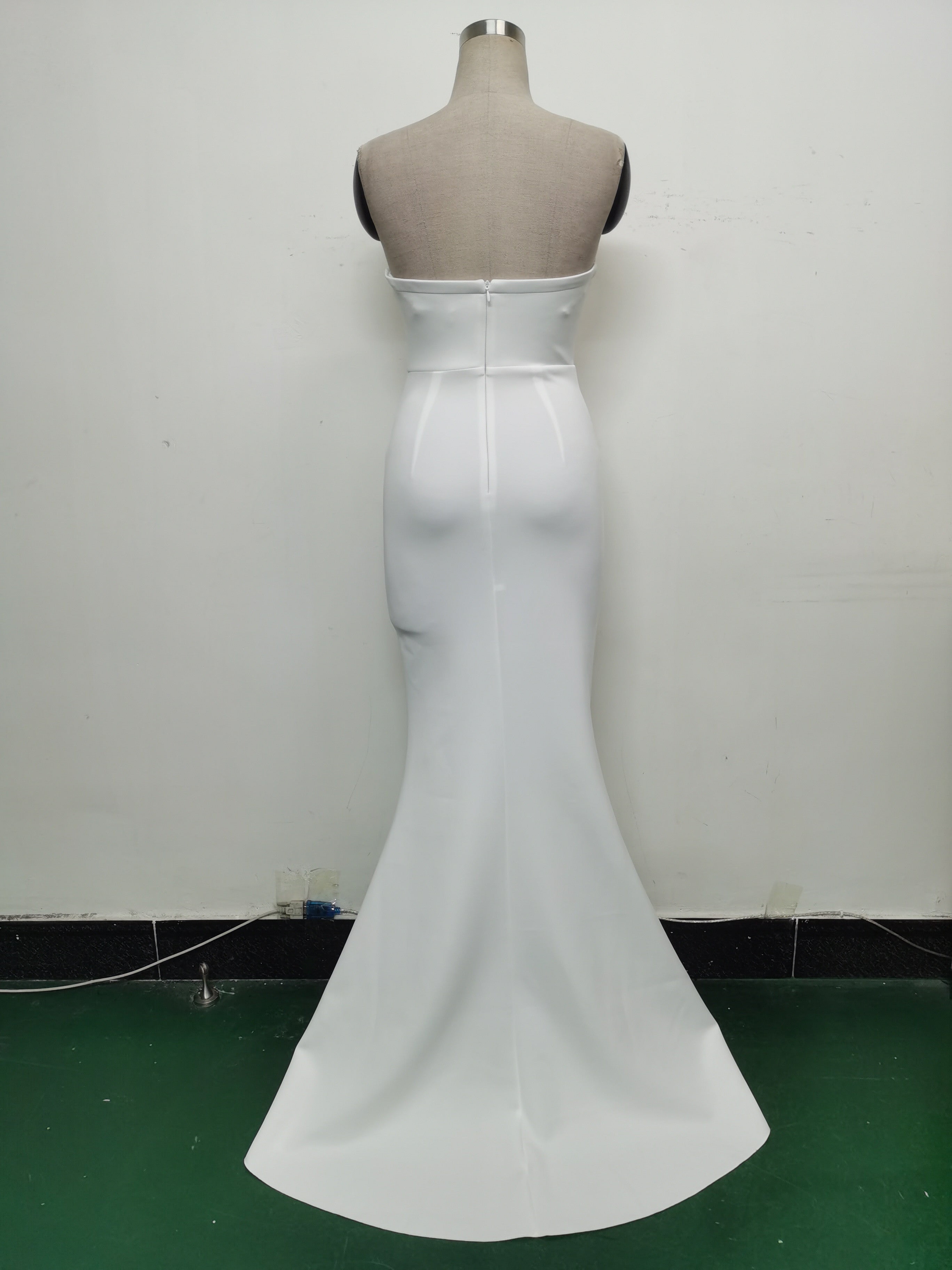 Women Fishbone Vest Beaded Evening Dress 26