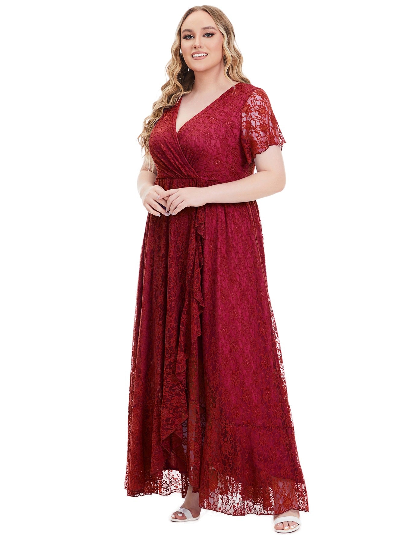 Plus Size Women's Evening Dress Lace Bridesmaid Dress 8