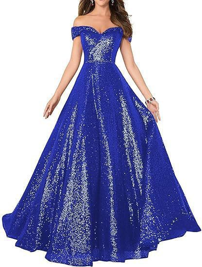 Off Shoulder Prom Evening Gowns Women's Long Sequin Formal Women's Dress（Processing time need 3-6 days） 42