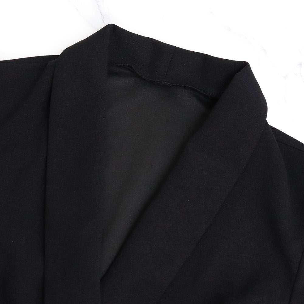 Chic Deep V High Waist Tie Career Women's Jumpsuit 9