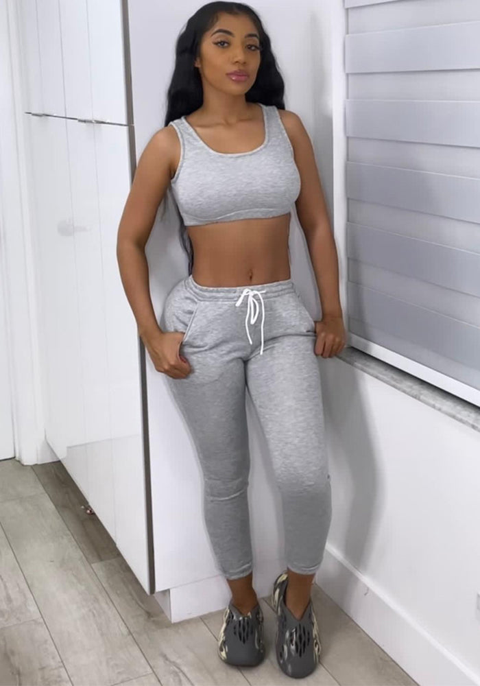 Women's Sexy Slim Solid Color Spring/Summer Sports Two Piece Pants Sets