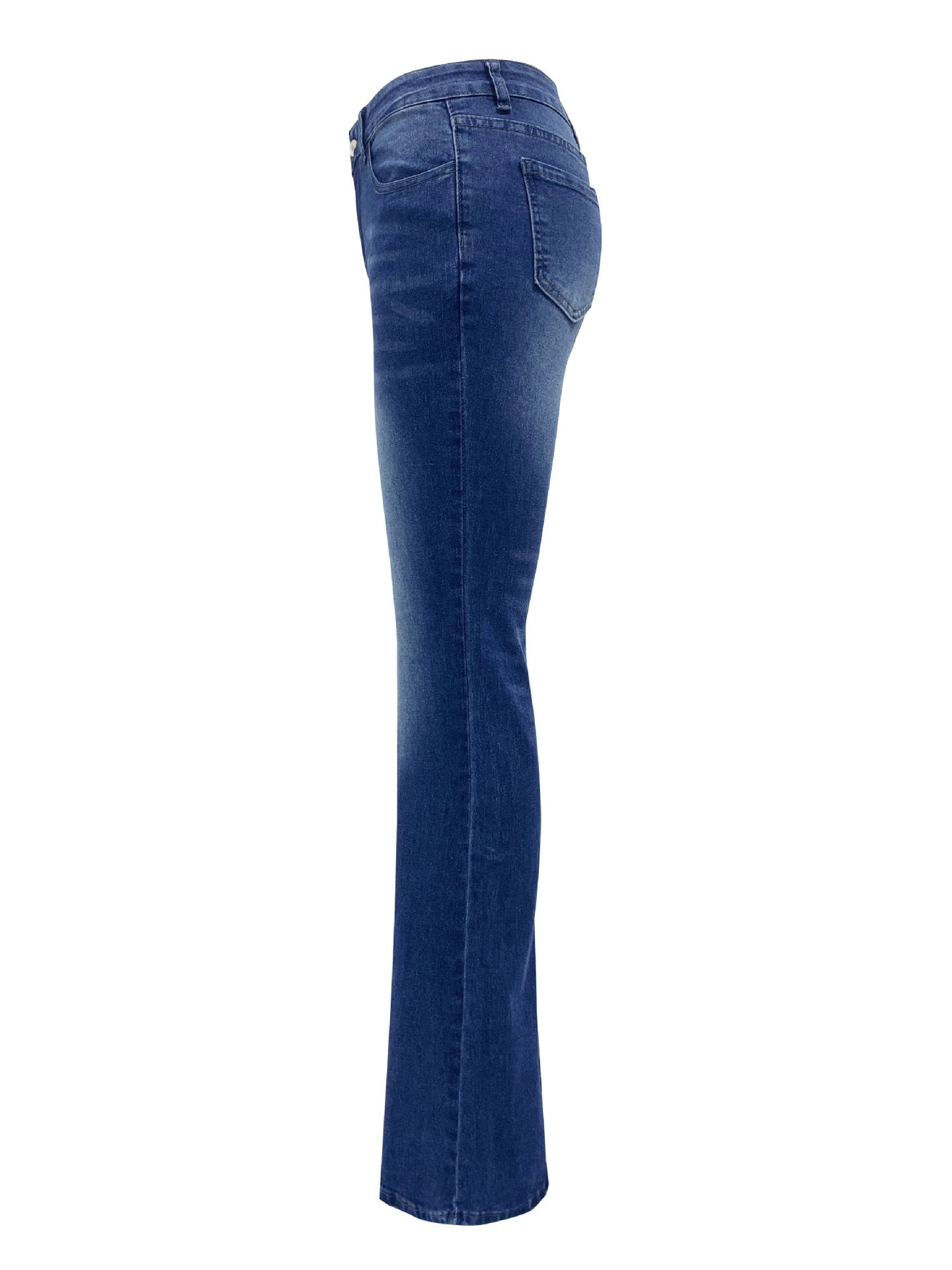 Spring And Summer Washed Women's Slim Fit Chic Bootcut Denim Pants 9