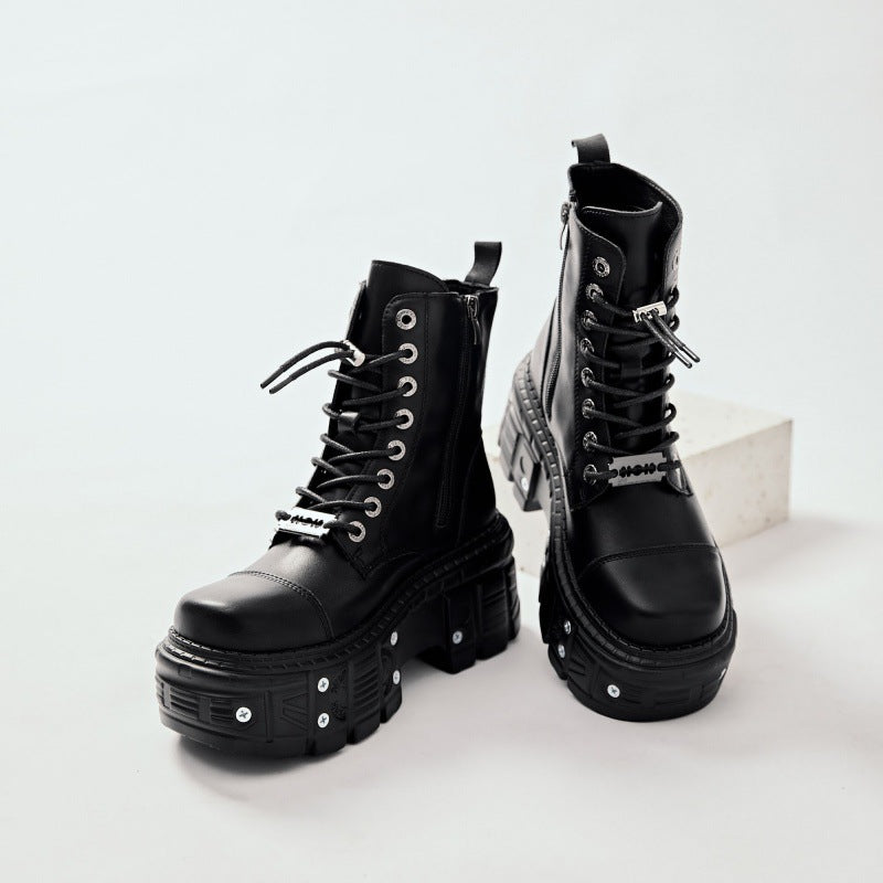 Women thick-soled punk Martin boots 4