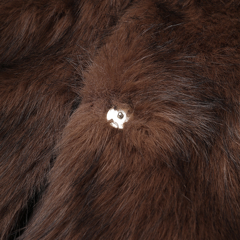 Women Short Pu-Leather Winter Plush Jacket 10