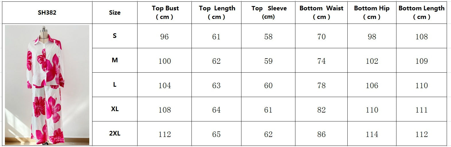 Women printed shirt and wide-leg pants Casual two-piece set 12