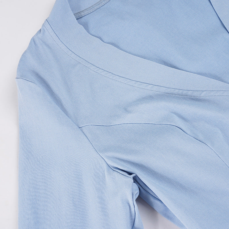 Women Casual Knitting V-Neck Long-Sleeved Zippered Hoodies and Sweatpants Two-Piece Set 18