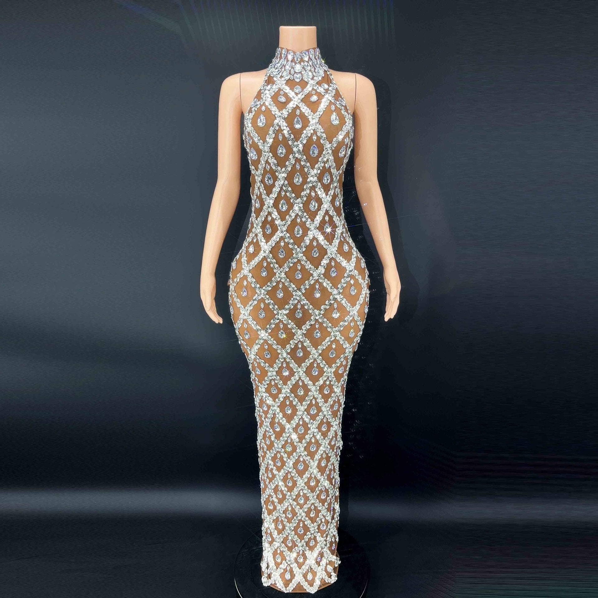 Plus Size Women rhinestone dress 28