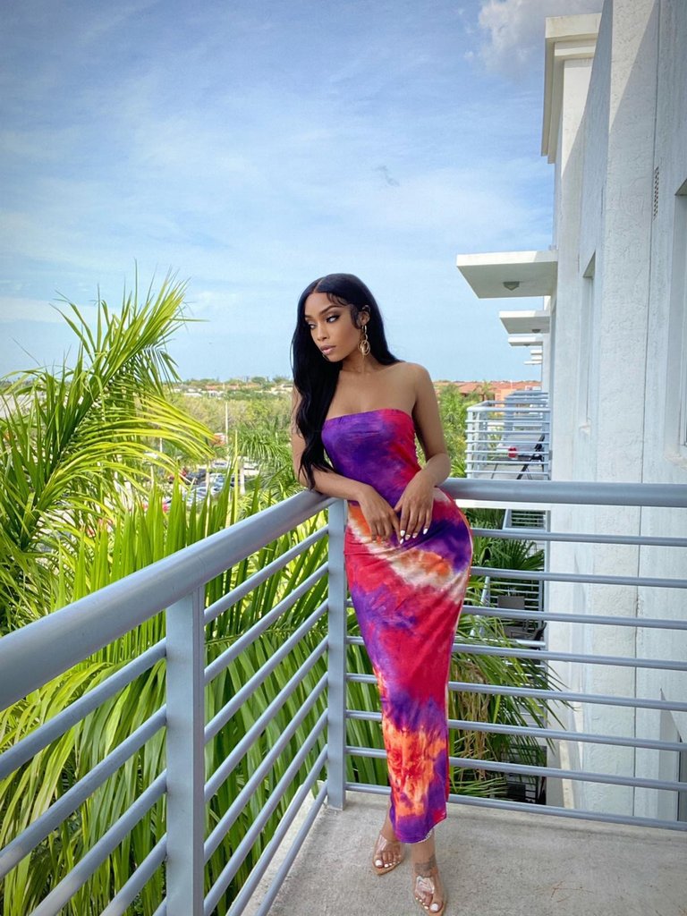 Summer Women's Sexy Printed Strapless Chic Tight Fitting Printed Long Dress 3