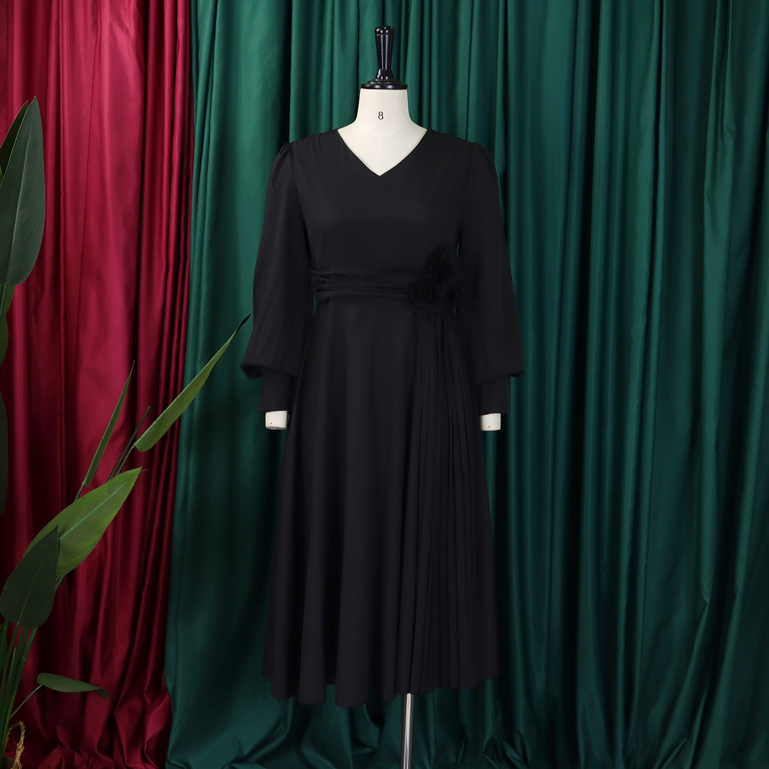 Plus Size Spring Elegant Solid Dress for Women 20