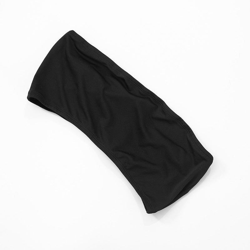 Women's ultra-short Strapless top lace Tight Fitting Knee-Length Shorts two-piece set 9