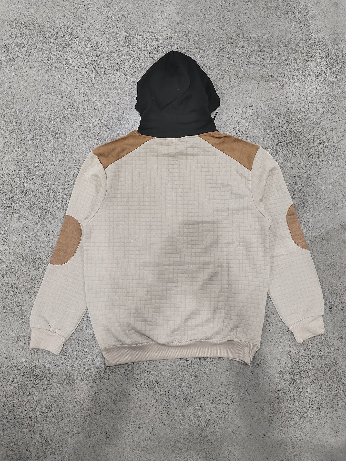 Men's American Autumn/Winter Casual Colorblock Jacquard Plaid Hoodies 7