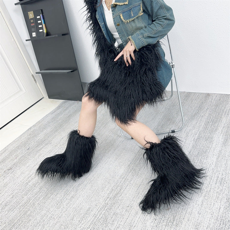 Fashion Girl Furry Messenger Bag 34