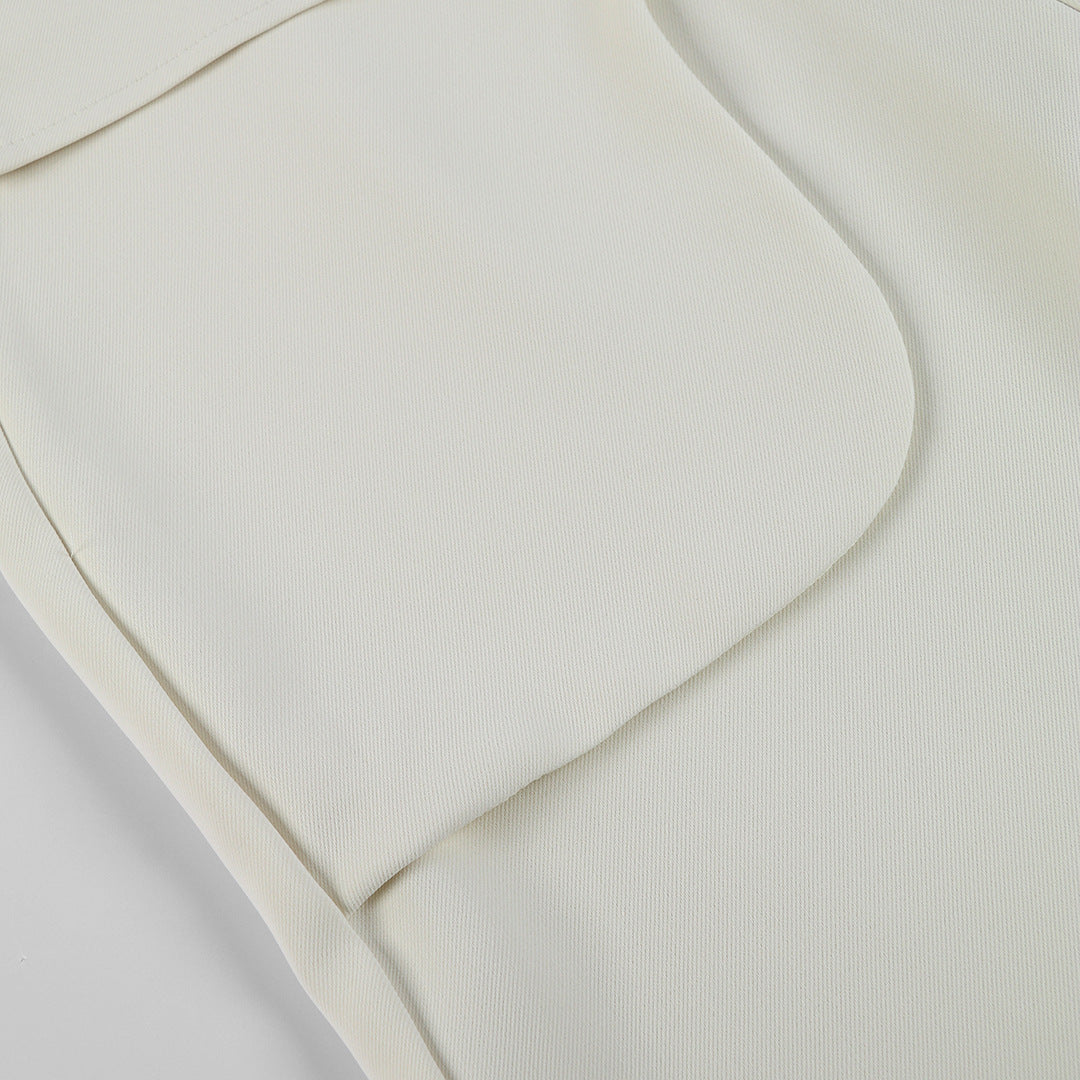 Women Solid Long Sleeve V-Neck Backless Top and Wide Leg Pants Two-Piece Set 14