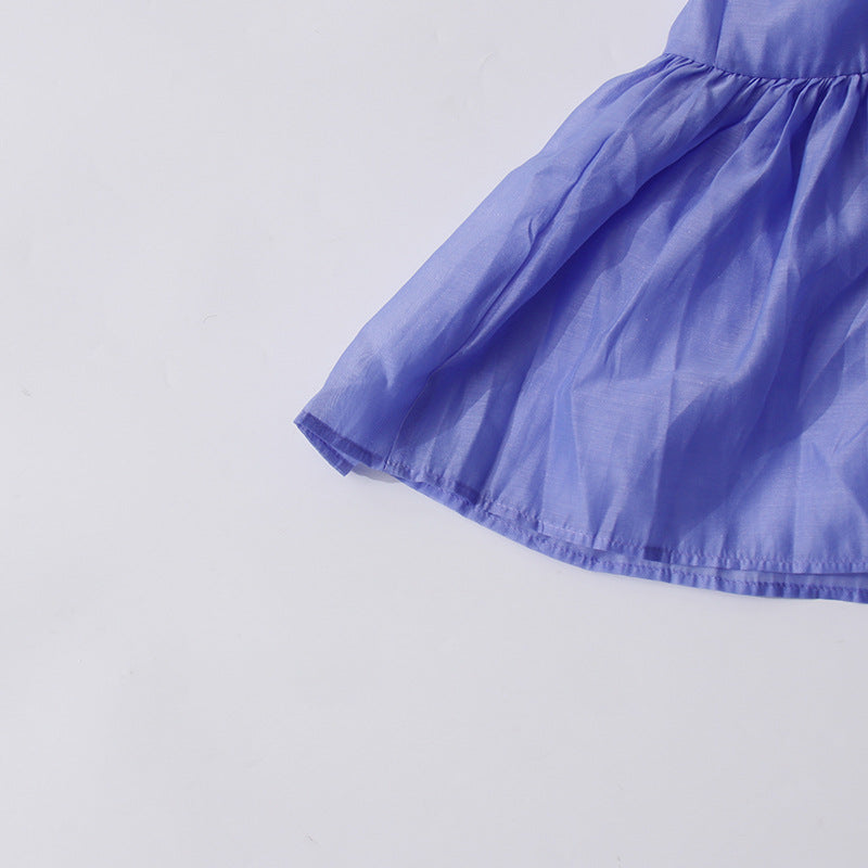 Women Solid Puff Sleeve Short Skirt Lace-Up Dress 15