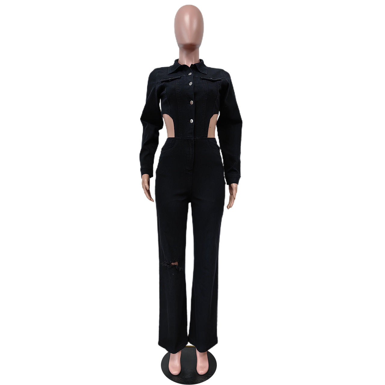 Casual Stretch Fashion Denim Jumpsuit 9