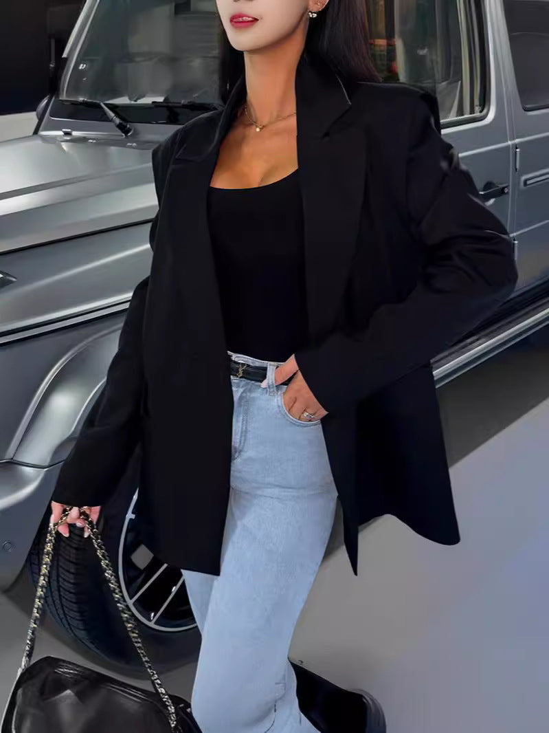 Women Loose Casual Long Sleeve Blazer Jacket 7