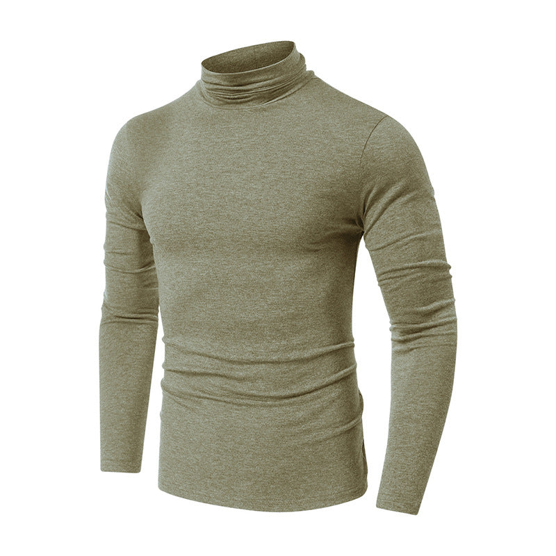 Men's Fall and Winter Turtleneck Basic Long Sleeve T-Shirt 48