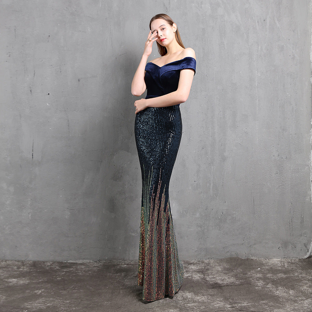 Long Super Fat Size Plus Size Fat Beauty Formal Party Evening Dress Mermaid Dress 9