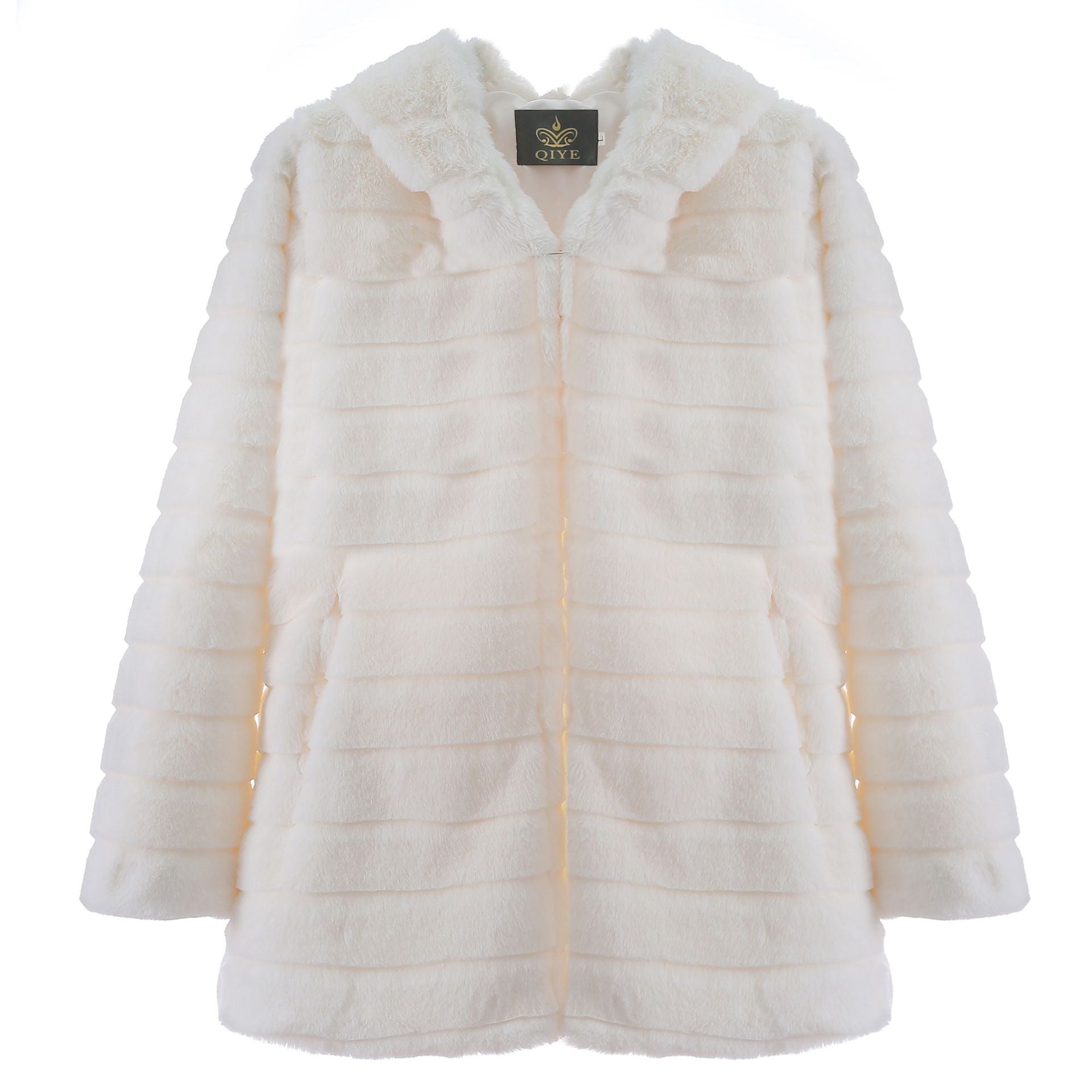 Fur Autumn Winter Faux Fur Long Hooded Fur Coat Women'S Coats 18