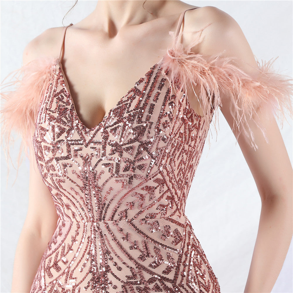 Luxury Sequins Plus Size Formal Party Evening Dress 59